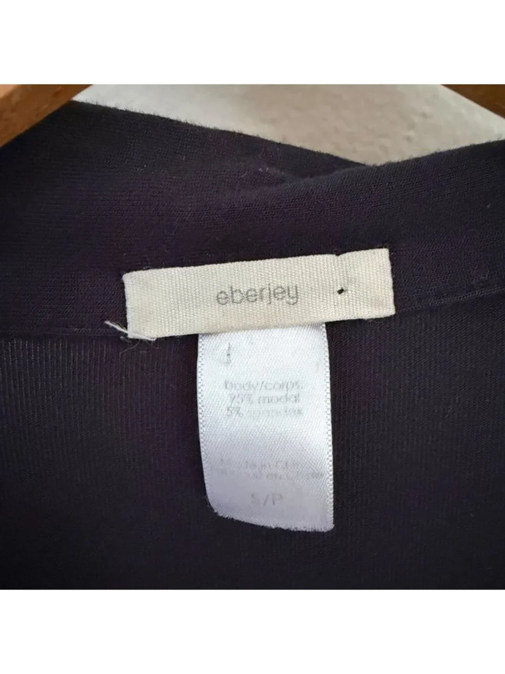 Eberjey Gisele TENCEL™ Modal Long Sleeve Pajama Top Black Size Small